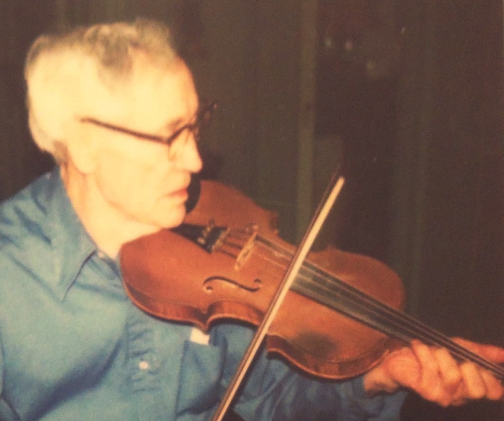 Tom Fuller playing his  fiddle
