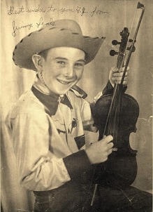 In the late 1940s and early 1950s, Tom and his son Dan Fuller played music regularly with coworker Wayland Seals and Wayland's son Jimmy. Pictured here in an early promo photo, Jimmy became a Texas champion fiddler and later a rock star with Seals and Crofts 
